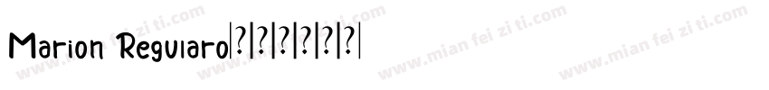 Marion Regularo字体转换